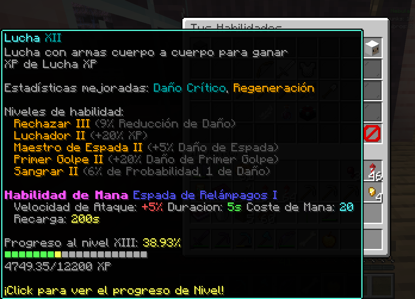 Descripcion de la habilidad de Lucha